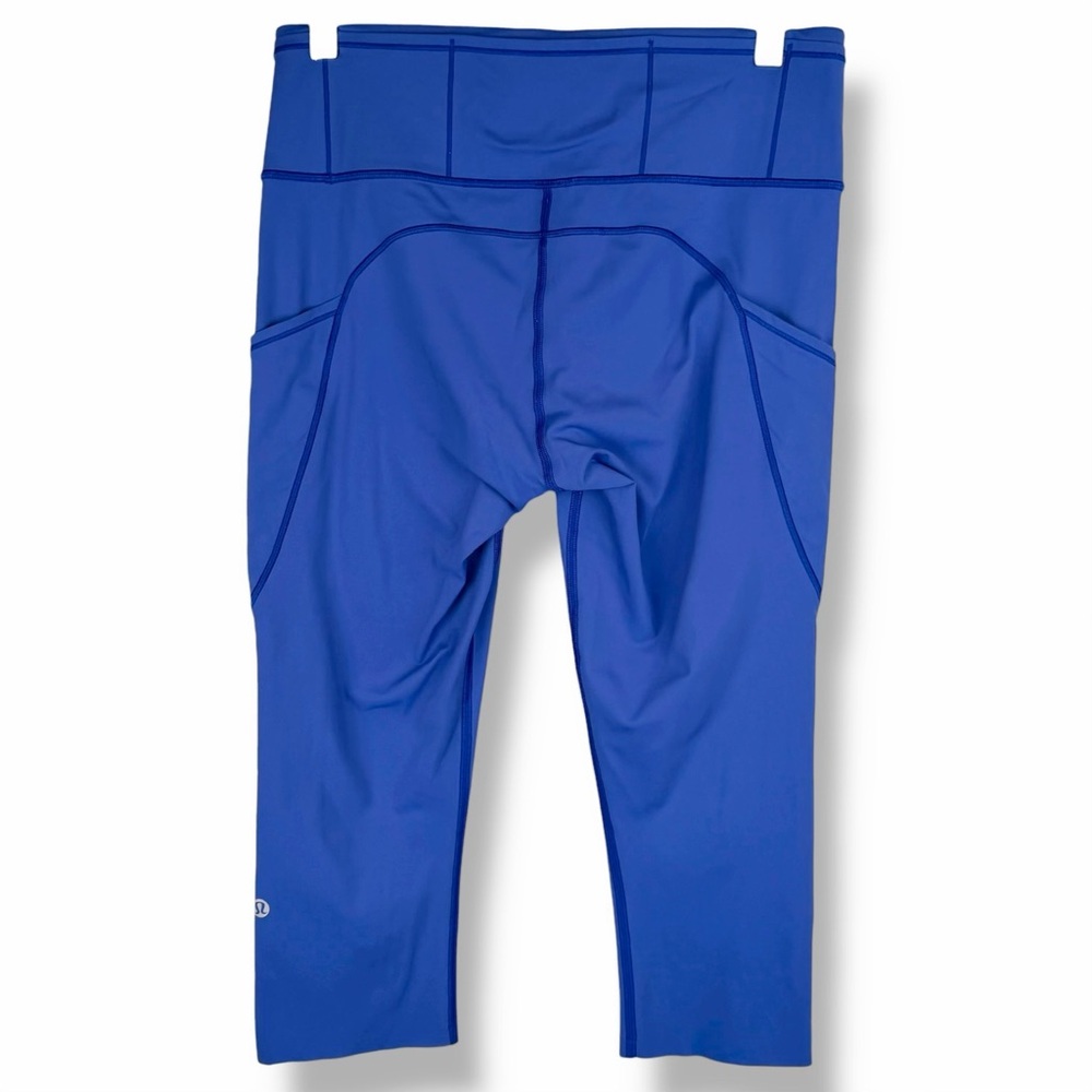 lululemon Fast and Free High Rise *Nulux 19” Leggings Tights Crops Moroccan Blue - Picture 5 of 8